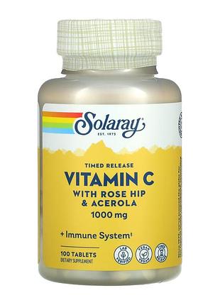 Vitamin c with rose hips & ace 1000mg - 100 tabs