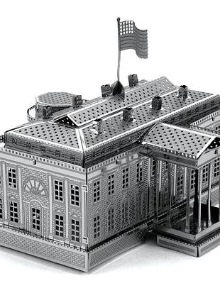 Металлический 3d конструктор белый дом 2