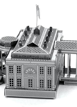 Металлический 3d конструктор белый дом 6