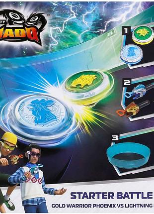 Набор infinity nado vi starter battle set золотой ворот феникс против ослепительный леопард (gold warrior phoenix vs lighting