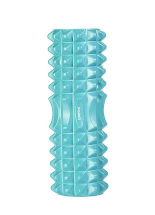 Роллер для занять йогою та пілатесом gemini hard g0007-33cyan 33см*12,5см