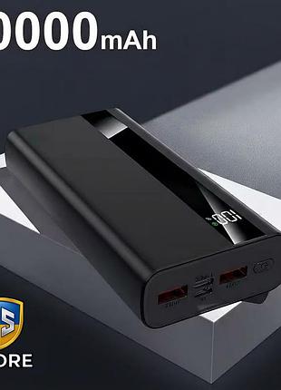 Повербанк 20000 mah с led-дисплеем и быстрой зарядкой f55a (черный)
