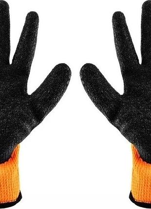 Перчатки рабочие neo tools, латексное покрытие, полиэстер, р.10, оранжево черные 5