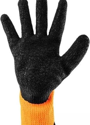 Перчатки рабочие neo tools, латексное покрытие, полиэстер, р.10, оранжево черные 6