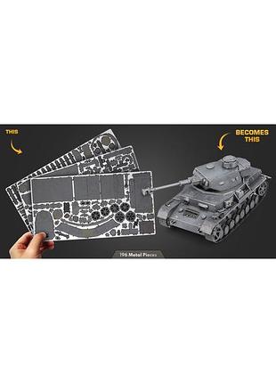 Металевий 3d конструктор танк panzer iv 9