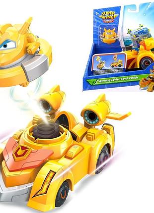 Игровой набор super wings spinning vehicle золотой мальчик (golden boy)