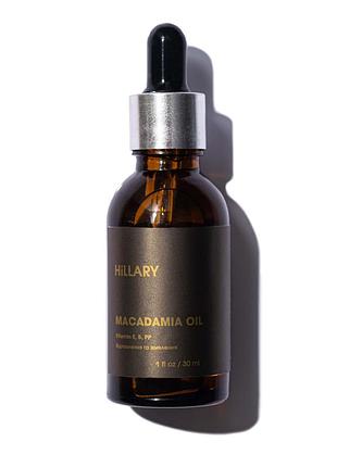 Органічна нерафінована олія макадамії холодного віджиму hillary organic cold-pressed macadamia oil, 30 мл
