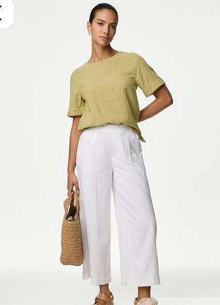 Лляні кюлоти m&s uk18