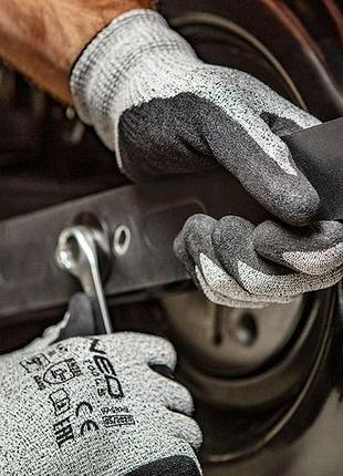 Перчатки рабочие neo tools, нитриловое покрытие, полиэфирный трикотаж, р.10, серый 2