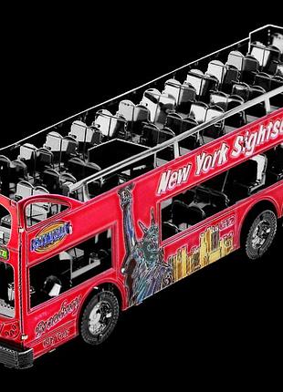 Металлический 3d конструктор big apple tour bus