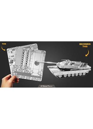 Металлический 3d конструктор tank - m1 abrams 9