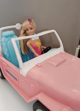 Лялька барбі оригінал в машині (джип барбі) оригінал, комплект mattel