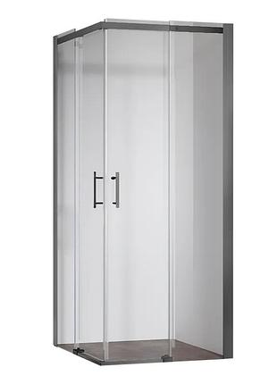 Душевая кабина без поддона koer sr sc03-90x90x200-tr-07 прозрачное стекло easy clean 6мм, графит (kr5359)