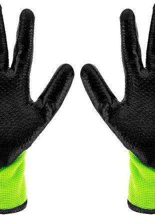 Перчатки рабочие neo tools, утепленные, латексное покрытие, полиэстер, р.8, зелено черные 3