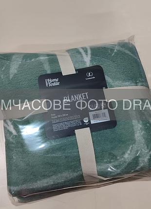 Плед ardesto leonardo 150х200см, 50% хлопок, 30% полиэстер, 20% акрил, листья, зеленый