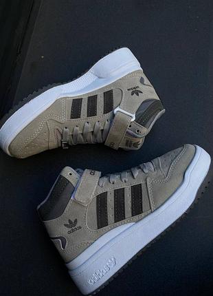 Женские кроссовки adidas forum hight beige