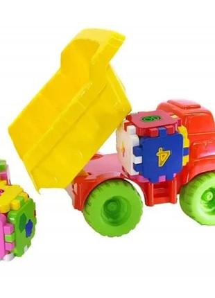 Игрушечный набор для песочницы doloni toys 013585 грузовик и конструктор детский игровой набор для пляжа и двора