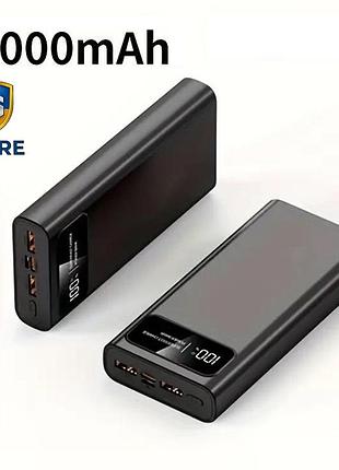 Повербанк 20000 mah с led-дисплеем и быстрой зарядкой w013 (черный)