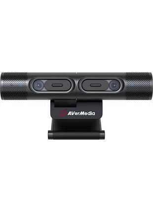 Вебкамера avermedia 61pw313d00ae pw313d dualcam superhd, 30fps, auto focus, чёрний