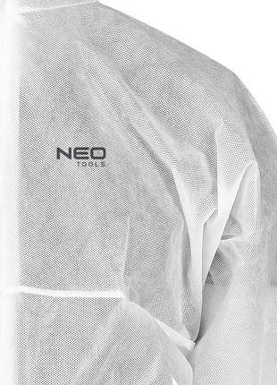 Костюм для покраски neo tools, материал нетканый полипропилен, плотность 50 г/м2, размер м, белый 4