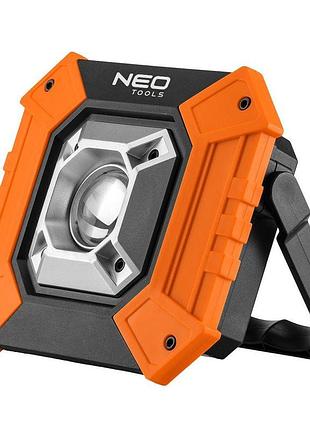 Прожектор на батарейках neo tools 99-038, аах3, 750лм, 10вт, функция power bank, 3 функции освещения, ip20