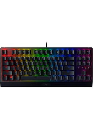 Клавіатура механічна razer rz03-03490700-r3r1 blackwidow v3 tkl 87key, green switch, usb-a, en/ru, rgb, чорний