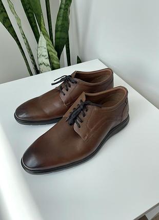 🦋hush puppies шкіряні чоловічі туфлі мега зручні та легкі