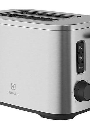 Тостер electrolux e5t1-4st 800вт, дисплей, металл