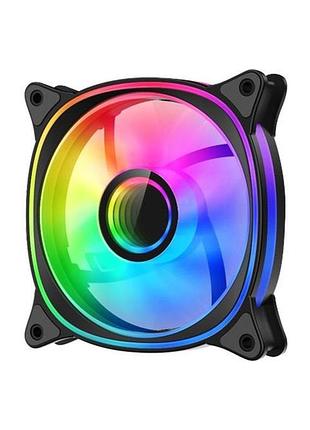 Корпусний вентилятор 2e gaming air cool x fan acf120xb-argb, 120мм, 1200rpm, 3pin, 3pin +5vargb, 20,4dba, чорний
