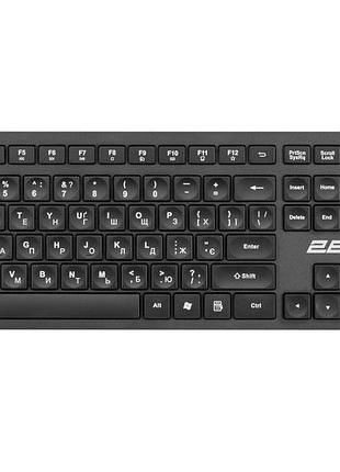 Клавиатура мембранная 2e 2e-ks260wb ks260 106key, wl, en/uk, чёрный