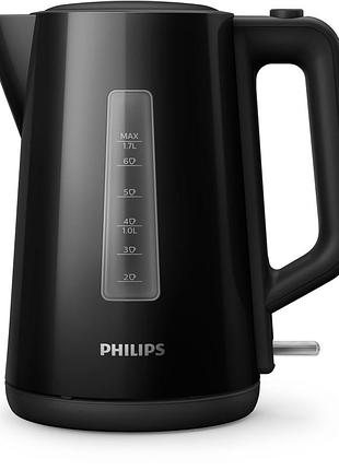 Електрочайник philips hd9318/20 series 3000 1.7л, пластик, чорний