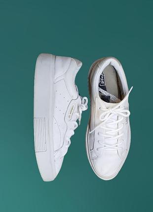 Кожаные кроссовки adidas sleek super w