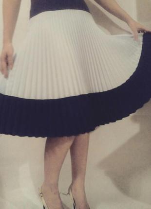 Эксклюзивная комбинированная юбка гофре5 фото