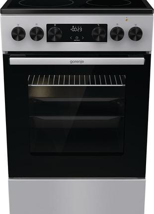Плита gorenje gec5c41sg электрическая стеклокерамическая, 70л, 50x60см, дисплей, программатор, серый