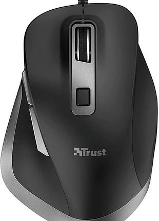 Мышь trust 24728_trust fyda comfortable eco, usb-a, чорно-сірий