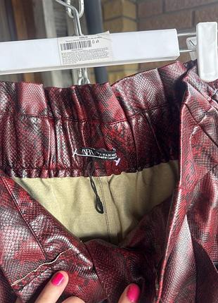 Юбка zara бордова 3