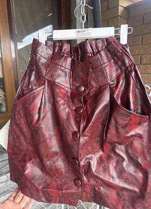 Юбка zara бордова 2