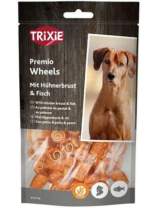 Лакомство для собак trixie premio fish chicken wheels с курицей и рыбой, 75 г
