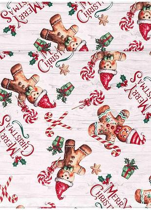 Набор салфеток серв. ardesto christmas gingerbread 30х45см, 2шт, 100% полиэстер, красный