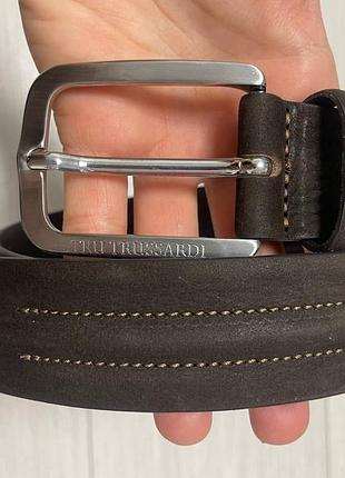 Ремінь чоловічий замш trussardi оригінал 105/110