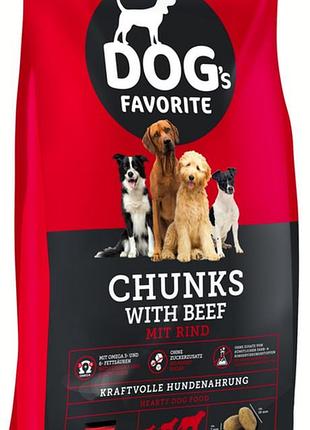 Happy dog dogs favorite mit rind - сухой корм для собак з говядиной, 15 кг