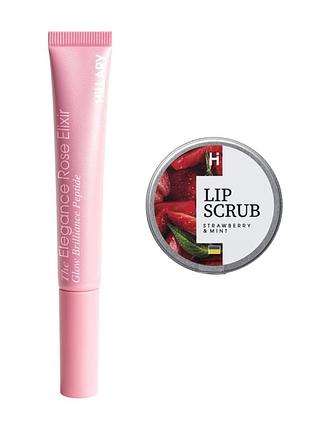 Набор против сухости и для объема губ hillary lip hydration & plumping set