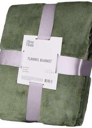 Плед ardesto flannel, 160х200см, 100% полиэстер, зеленый