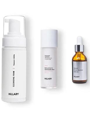 3-х шаговый комплекс для жирного типа кожи hillary step 3 cleansing and moisturizing