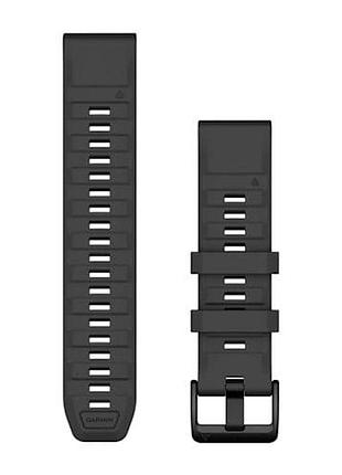 Ремешок garmin fenix 8, 22mm, qf graphite silicone band