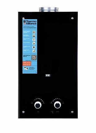 Колонка газовая дымоходная thermo alliance jsd20-10gd 10 л панель из стекла black