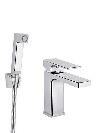 Смеситель для раковины qtap gemini (с гигиеническим душем) qtgem272crm45689 chrome