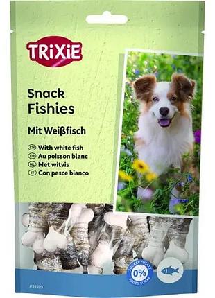 Лакомство trixie fishies with whitefish для собак с белой рыбой, 100 г