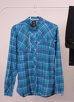 Женская фланелевая рубашка в клетку salewa fanes flannel 4 pl