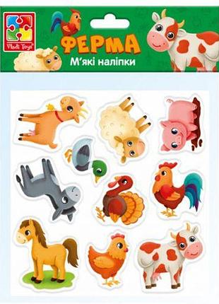 Мягкие наклейки "ферма"